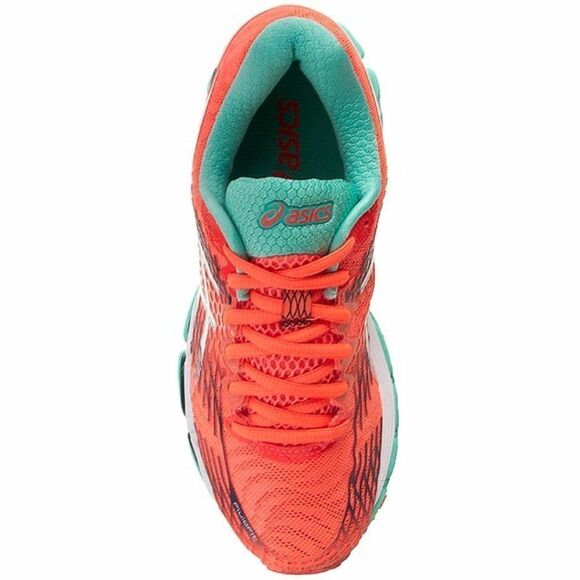 NEW IN BOX ASICS GEL NIMBUS 17 Orange Turquoise White Womens 8 US 39 EUR - Picture 3 of 9